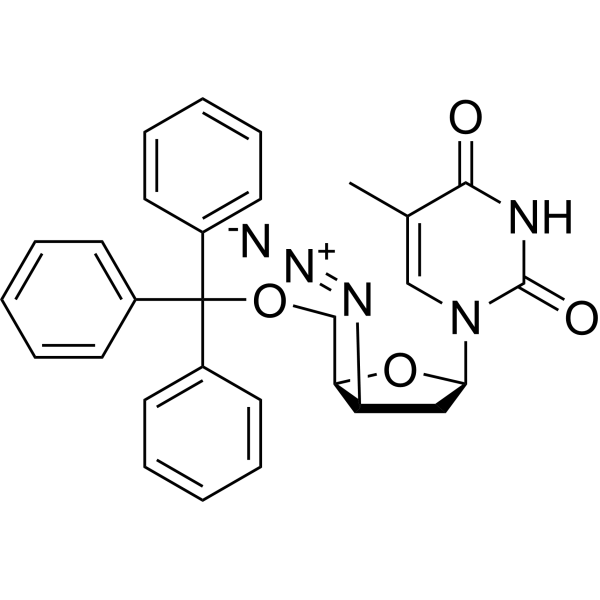 1-(3-β-Azido-2,3-dideoxy-5-O-trityl-D-threopenta-furanosyl)thymine 66503-47-7